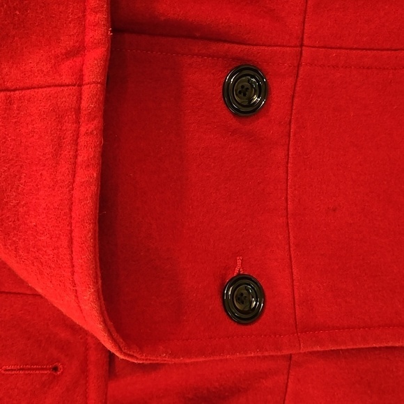 💕GAP💕 Cropped Length Pea Coat ~ Red Small - Picture 6 of 15